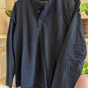 Navy blue long sleeve henley